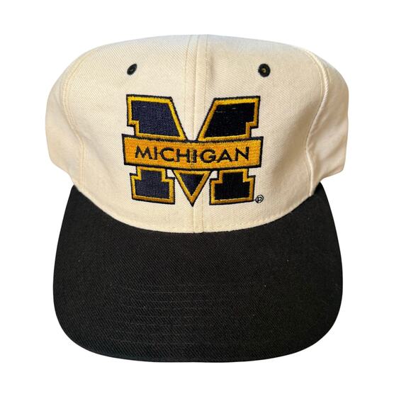 Vintage New Era University Of Michigan Wolverines Snapback Baseball Hat‎ Cap - Picture 1 of 7
